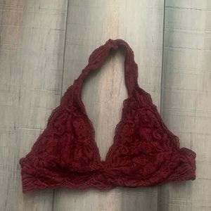burgundy bralette